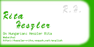 rita heszler business card